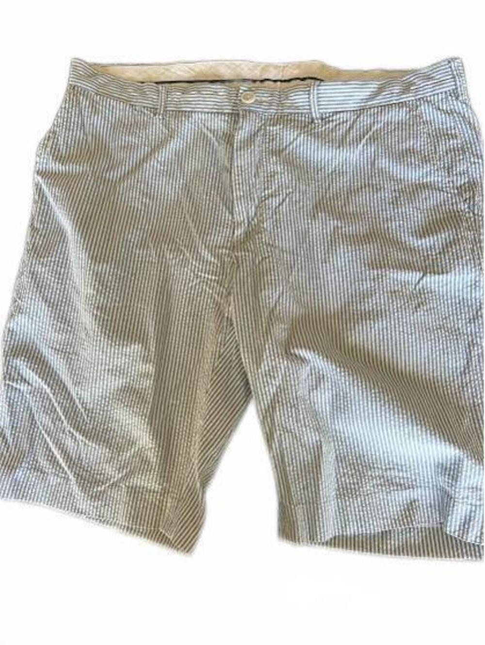 Polo Ralph Lauren Seersucker Shorts 38 Blue White